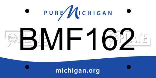 BMF162 Michigan License Plate