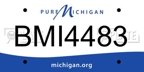BMI4483 Michigan License Plate
