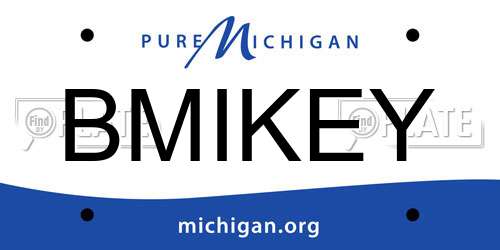 BMIKEY Michigan License Plate