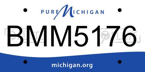 BMM5176 Michigan License Plate