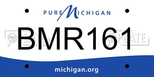 BMR161 Michigan License Plate