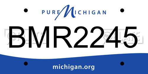 BMR2245 Michigan License Plate