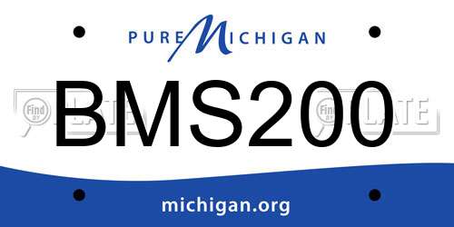 BMS200 Michigan License Plate