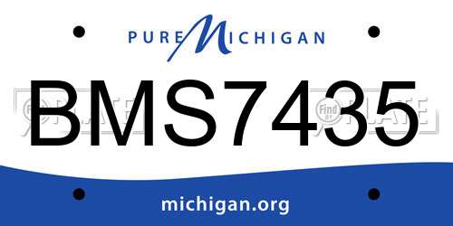 BMS7435 Michigan License Plate
