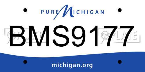 BMS9177 Michigan License Plate