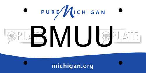 BMUU Michigan License Plate