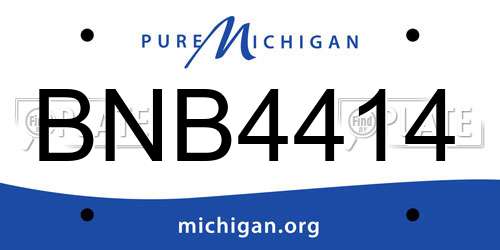 BNB4414 Michigan License Plate