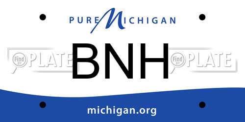 BNH Michigan License Plate