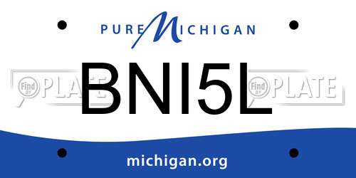 BNI5L Michigan License Plate