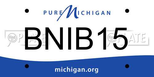 BNIB15 Michigan License Plate