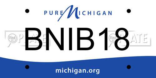 BNIB18 Michigan License Plate