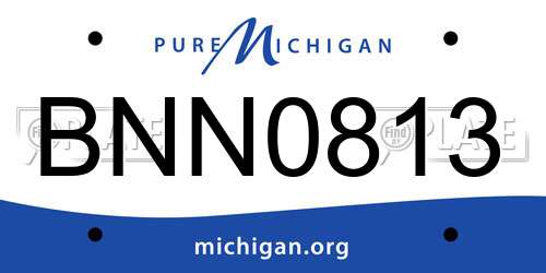BNN0813 Michigan License Plate