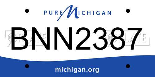 BNN2387 Michigan License Plate