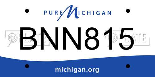 BNN815 Michigan License Plate