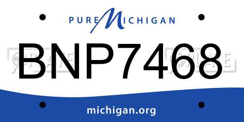 BNP7468 Michigan License Plate
