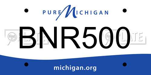 BNR500 Michigan License Plate