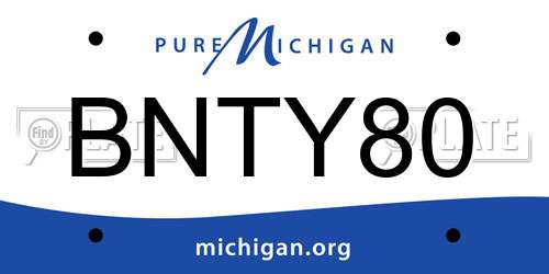 BNTY80 Michigan License Plate