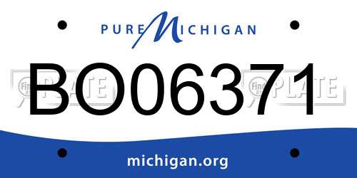 BO06371 Michigan License Plate