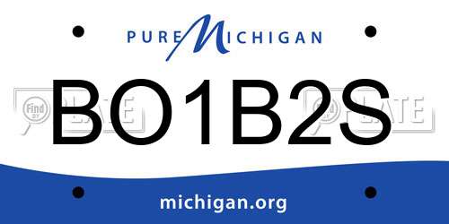 BO1B2S Michigan License Plate
