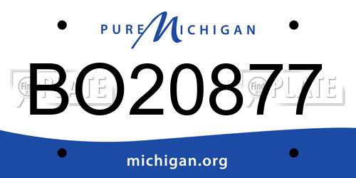 BO20877 Michigan License Plate