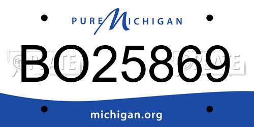 BO25869 Michigan License Plate