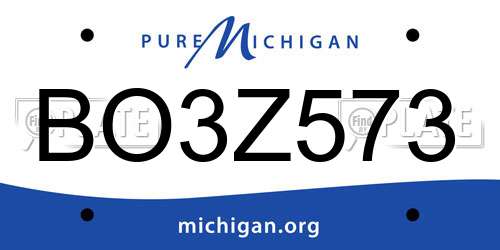 BO3Z573 Michigan License Plate
