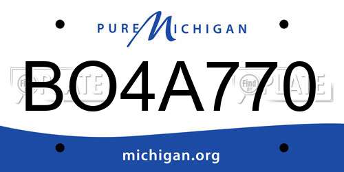 BO4A770 Michigan License Plate