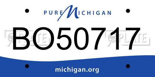 BO50717 Michigan License Plate