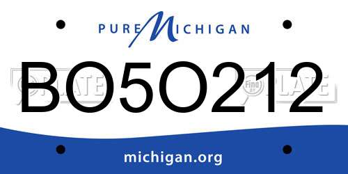 BO5O212 Michigan License Plate