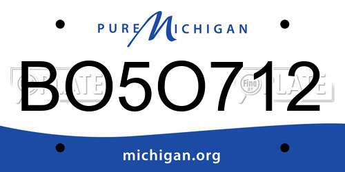 BO5O712 Michigan License Plate