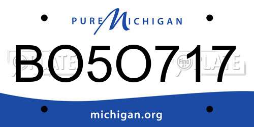 BO5O717 Michigan License Plate