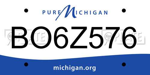 BO6Z576 Michigan License Plate