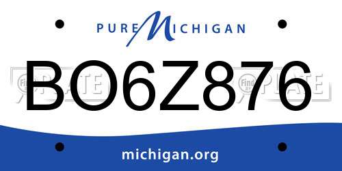 BO6Z876 Michigan License Plate