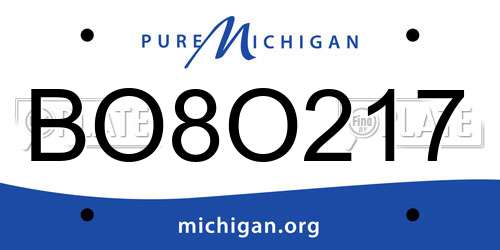 BO8O217 Michigan License Plate