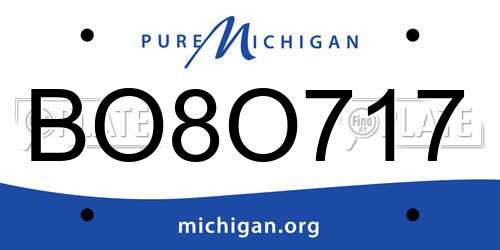 BO8O717 Michigan License Plate