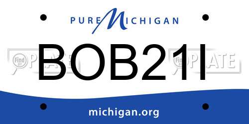 BOB21I Michigan License Plate