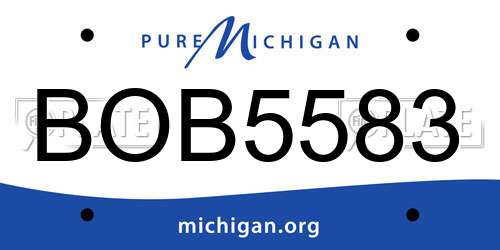 BOB5583 Michigan License Plate