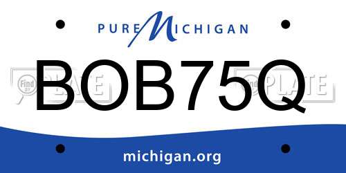 BOB75Q Michigan License Plate