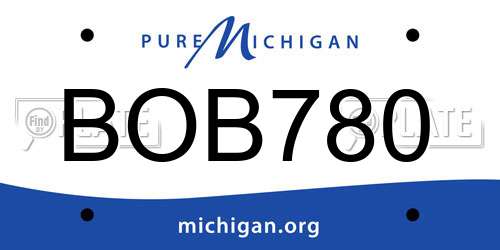 BOB780 Michigan License Plate