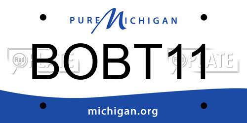 BOBT11 Michigan License Plate