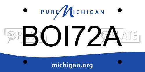 BOI72A Michigan License Plate