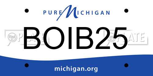 BOIB25 Michigan License Plate