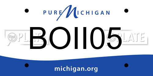 BOII05 Michigan License Plate