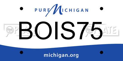 BOIS75 Michigan License Plate