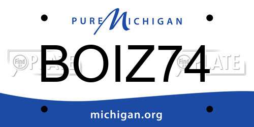 BOIZ74 Michigan License Plate