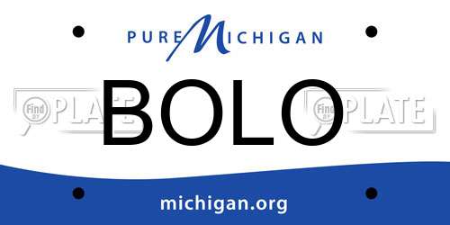 BOLO Michigan License Plate