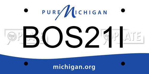 BOS21I Michigan License Plate