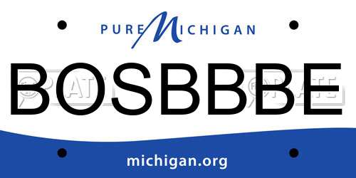 BOSBBBE Michigan License Plate