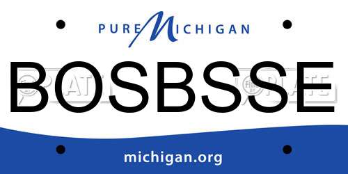 BOSBSSE Michigan License Plate