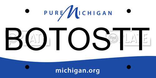 BOTOSTT Michigan License Plate